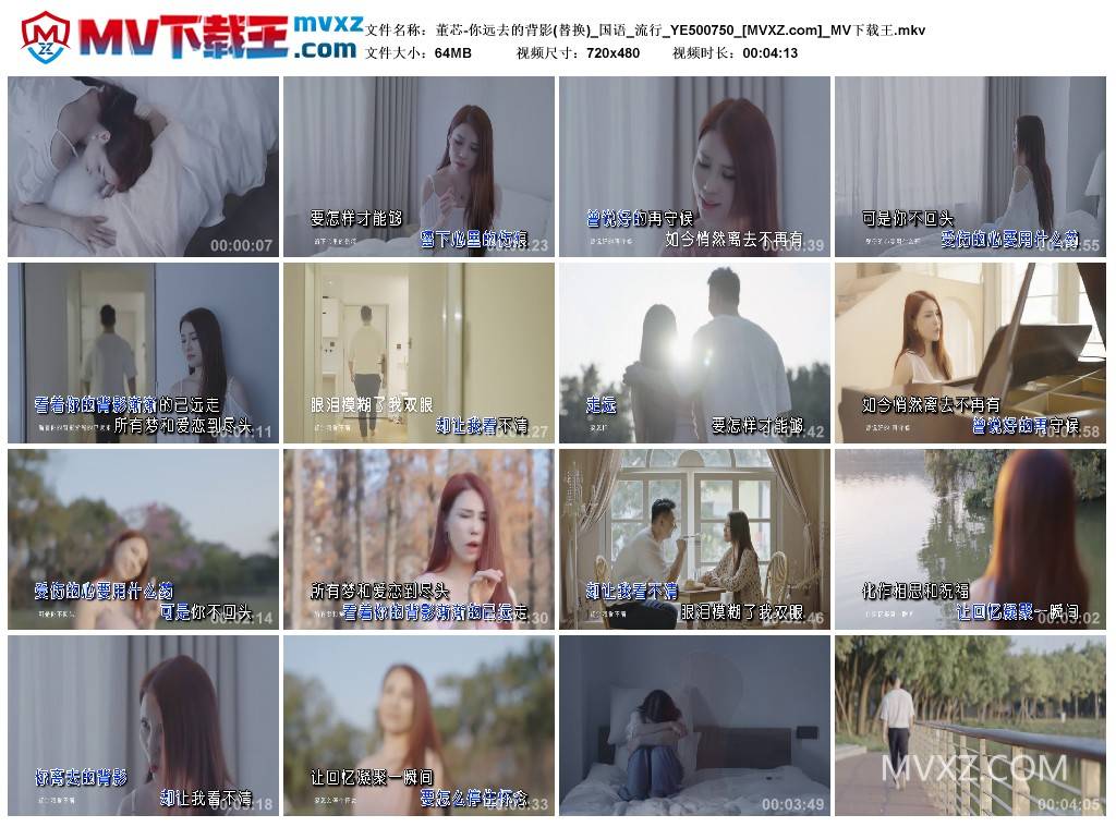 董芯-你远去的背影(替换)_国语_流行_YE500750